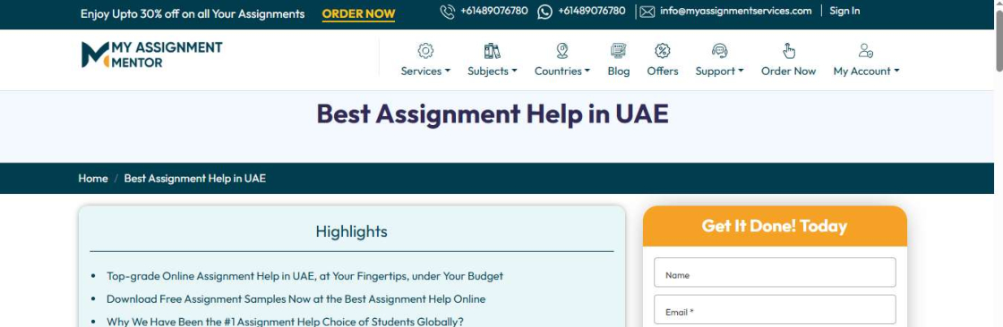 My Assignment Mentor UAE Cover Image