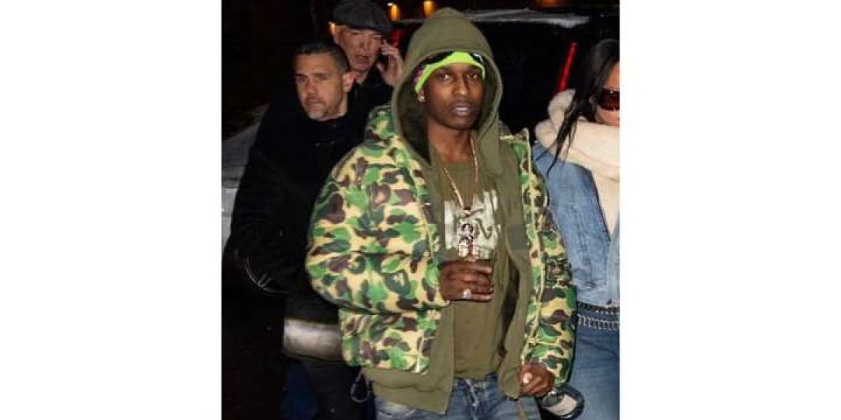 A$AP Rocky New York City 2026 Camo Puffer Jacket
