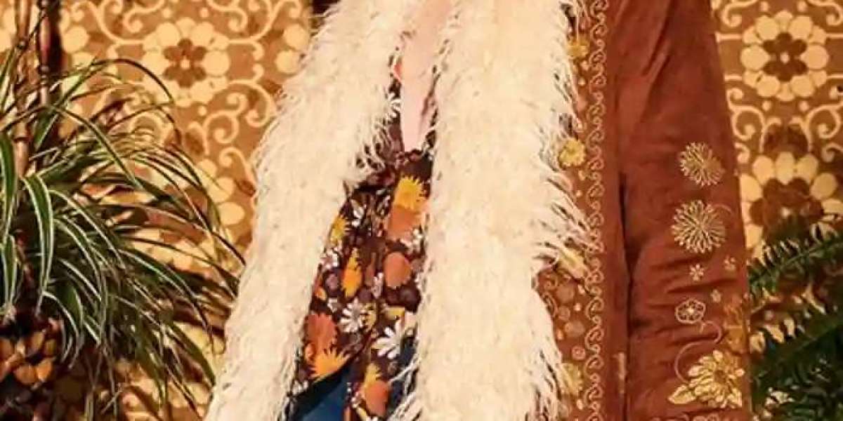 Penny Lane Style Brown Embroidered Coat for All Seasons: