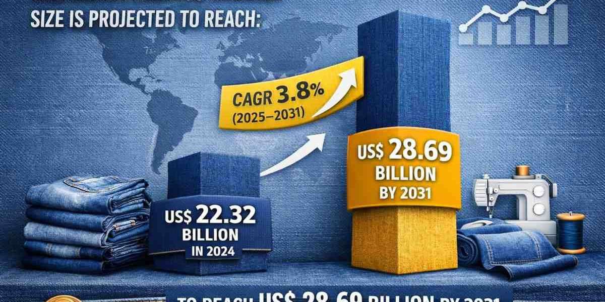 Denim Fabrics Market Share Analysis by Geography Forecast (2025–2031) with 3.8% CAGR Growth