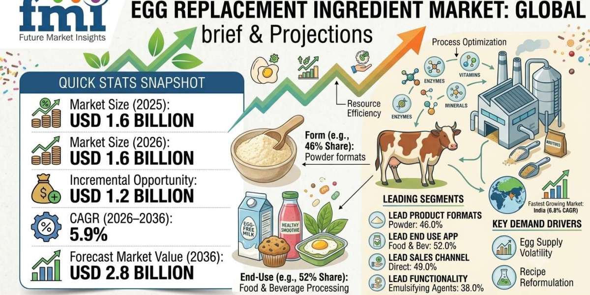 Egg Replacement Ingredient Market to Reach USD 2.8 Billion by 2036