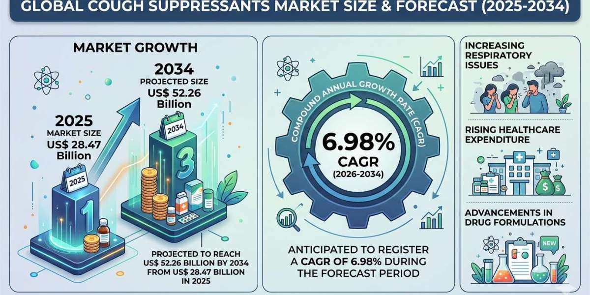 Global Cough Suppressants Market Size to Hit $52.26 Billion by 2034: Industry Forecast