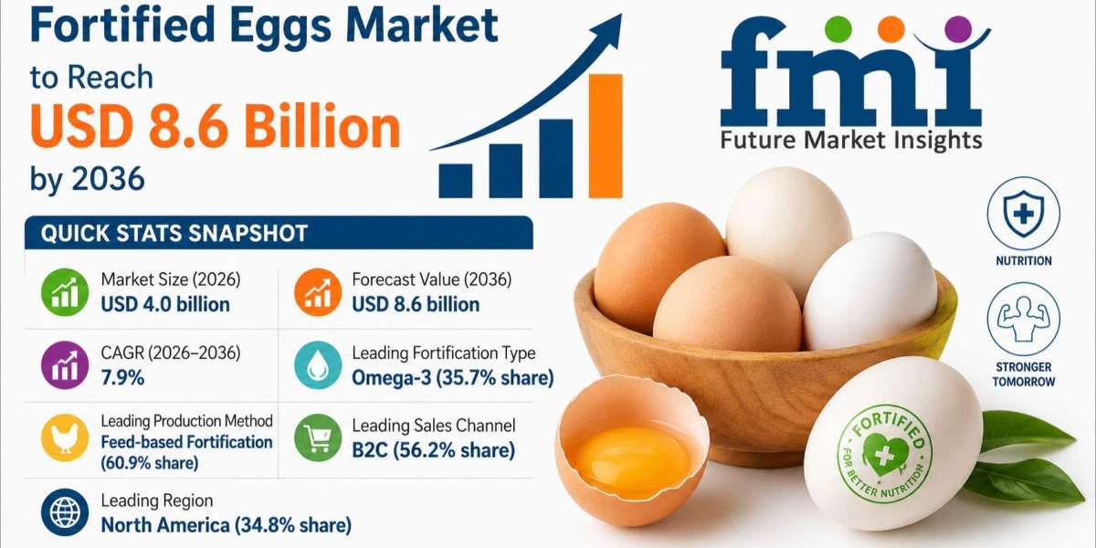 Fortified Eggs Market Grows from USD 4.0 Billion in 2026 to USD 8.6 Billion by 2036 at 7.9% CAGR