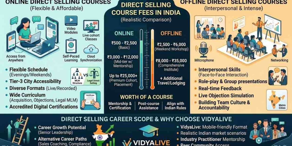 Online vs Offline Direct Selling Courses in India: Fees, Benefits & Career Scope