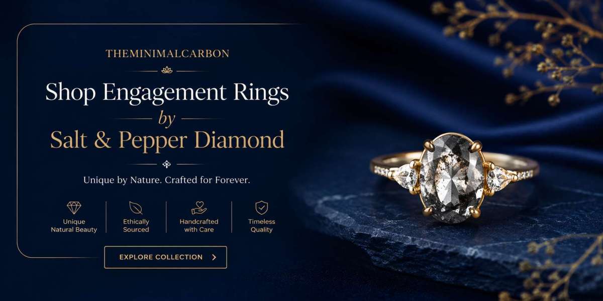 Shop Salt & Pepper Diamond Engagement Rings | TheMinimalCarbon