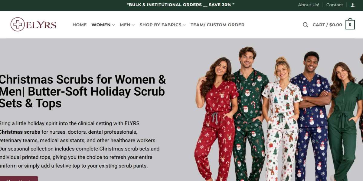 Christmas Print Scrubs for Comfortable and Festive Healthcare Workwear